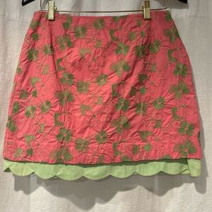 Lilly Pulitzer Scalloped Edge Mini Skirt size 6